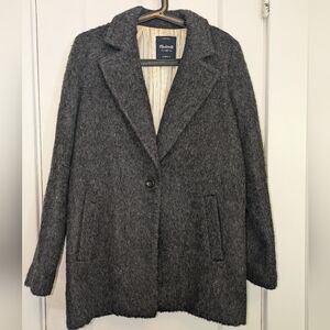 COPY - COPY - Madewell Brushweave Cocoon Dark Gray Jacket. Size 4